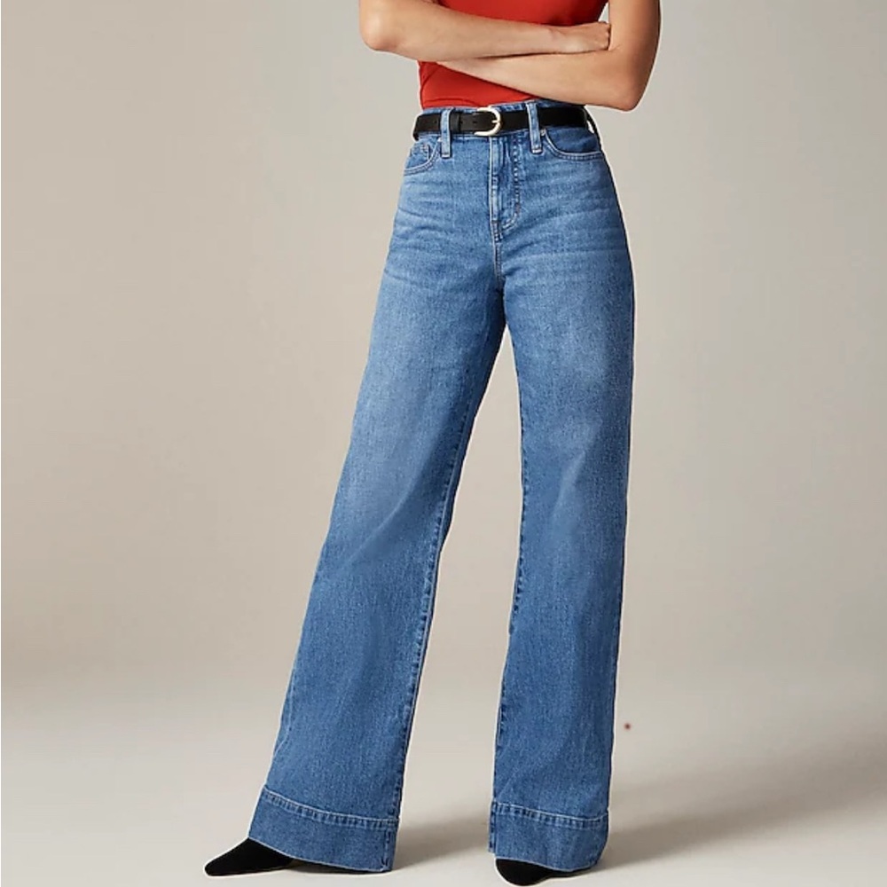 NWT J.Crew Curvy Denim Trouser Jeans in 1996 Semi-Stretch